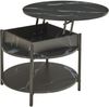 Couchtisch Kandas mit Hebeplatte 70x49 cm Marmoroptik, schwarz [en. casa] Bild 5