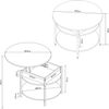 Couchtisch Kandas mit Hebeplatte 70x49 cm Marmoroptik, schwarz [en. casa] Bild 3