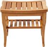 SogesHome Badezimmerhocker Duschhocker Rutschfester wasserdichter,Duschstuhl,Badhocker 2 Etagen，47.5 x 26 x 44.5 cm，KS-HSJ-04-SH Bild 4