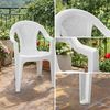 Stapelstuhl Bistrostuhl Ischia Rattan-Optik Weiß Kunststoff Bild 4