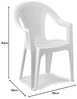 Stapelstuhl Bistrostuhl Ischia Rattan-Optik Weiß Kunststoff Bild 2