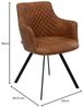 Kare Design Drehstuhl Coco, Braun, Esszimmerstuhl, 360 Grad drehbar, 84 x 53 x 60 cm (H/B/T) Bild 3