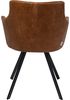 Kare Design Drehstuhl Coco, Braun, Esszimmerstuhl, 360 Grad drehbar, 84 x 53 x 60 cm (H/B/T) Bild 5