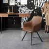 Kare Design Drehstuhl Coco, Braun, Esszimmerstuhl, 360 Grad drehbar, 84 x 53 x 60 cm (H/B/T) Bild 2