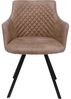 Kare Design Drehstuhl Coco, Braun, Esszimmerstuhl, 360 Grad drehbar, 84 x 53 x 60 cm (H/B/T) Bild 1