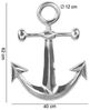 FINEBUY Wanddekoobjekt FB44625 Anker Wanddeko Aluminium Silber 62x40 cm Maritim Dekoanker (Anker Aluminium Silber Glänzend 62,5 cm, Skulptur), Wanddekoration Maritim, Wandskulptur Modern Klein Bild 4