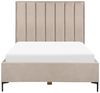 Bett mit Stauraum SEZANNE 140 x 200 cm Samtstoff Taupe Bild 4