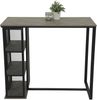 Hela Tische, Bartisch Bistrotisch Klara, Dekor Fischgrät Grau, Metall-Regal-Gestell, 120 x 60 x 103 cm Bild 4