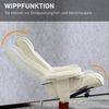 HOMCOM Relaxsessel mit Hocker, Liegefunktion, Wippfunktion (Gepolstert Liegesessel, 2-St, TV-Sessel), bis 150 kg, für Wohnzimmer, Kunstleder, Cremeweiß Bild 5