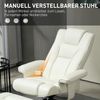 HOMCOM Relaxsessel mit Hocker, Liegefunktion, Wippfunktion (Gepolstert Liegesessel, 2-St, TV-Sessel), bis 150 kg, für Wohnzimmer, Kunstleder, Cremeweiß Bild 4