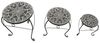 DEGAMO Beistelltisch SIENA (3-er Set), 32cm/27cm/21cm, Stahl + Keramik in Mosaikoptik grau/weiss Bild 4