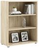 Dmora - Sybille Bücherregal, Büroregal, Bücherregal, Bibliothek, 89 x 40 x 113 cm, Eiche Bild 3