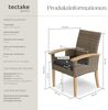 tectake Rattanstuhl Rattan Stuhl (Set, 1 St), Hochwertiges Geflecht aus UV-beständigem Polyrattan Bild 3