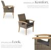 tectake Rattanstuhl Rattan Stuhl (Set, 1 St), Hochwertiges Geflecht aus UV-beständigem Polyrattan Bild 5