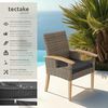 tectake Rattanstuhl Rattan Stuhl (Set, 1 St), Hochwertiges Geflecht aus UV-beständigem Polyrattan Bild 4