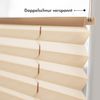 Sonello Plissee Klemmfix ohne Bohren 30x120 cm Beige Faltrollo Plisseerollo Jalousie für Tür & Fenster Blickdicht Sichtschutz Sonnenschutz Fertifplissee Rollo Bild 3