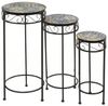 Set mit 3 Beistelltischen aus Metall in Schwarz Bild 1