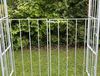 DanDiBo Rosenbogen Metall Verzinkt Massiv mit Tor Tür 140 cm Torbogen 96517 Wetterfest Rundbogen Volleisen Gartenbogen Feuerverzinkt Bild 4