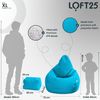 Loft 25 Gaming Sitzsack Outdoor | Gaming Sessel für den Innenbereich des Wohnzimmers im Freien | Wasserbeständig | Ergonomisches Design zur Körperunterstützung | Langlebig (Aqua, Sitzsack Set) Bild 3