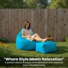 Loft 25 Gaming Sitzsack Outdoor | Gaming Sessel für den Innenbereich des Wohnzimmers im Freien | Wasserbeständig | Ergonomisches Design zur Körperunterstützung | Langlebig (Aqua, Sitzsack Set) Bild 5