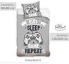 MTOnlinehandel Bettwäsche Gamer 135x200 + 80x80 cm, 100 % Baumwolle, Renforcé, 2 teilig, Zocken Gaming / Game Kinder-, Teenager-Bettwäsche Bild 2