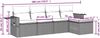 vidaXL 5-tlg. Garten-Sofagarnitur mit Kissen Schwarz Poly Rattan 3252422 Bild 3