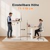 JUMMICO Schreibtisch elektrisch höhenverstellbar mit Memory-Funktion, Beige, 100x60 cm Bild 5