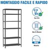 Simonrack Schwerlastregal, Lagerregal, 200 x 100 x 50 Metallregal, Kellerregal, Biegestelle 100 kg, 6 Fachböden, Antracite - Comfort Bild 4