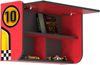 Bücherregal Wandregal Hängeschrank mit Klappe Kinderzimmer Rot Bild 3