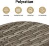 vidaXL 7-tlg. Garten-Sofagarnitur mit Kissen Grau Poly Rattan 3258672 Bild 4