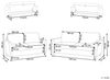 Sofa Set 5-Sitzer MARE Stoff Blau mit Stauraum Bild 3