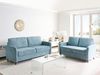 Sofa Set 5-Sitzer MARE Stoff Blau mit Stauraum Bild 2