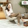 HOMCOM Bodenkissen Bodenstuhl Drehbar Bodensessel mit 5-Fach Verstellbarer Rückenlehne, für Wohnzimmer Gaming & Lesen Beige Bild 2