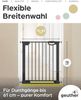Geuther Türschutzgitter Easylock Flatstep Schwarz I Treppenschutzgitter zum Klemmen oder Bohren I Breite 76-83 cm I Türschutz für Ihr Baby & Haustier I Kinderschutzgitter beidseitig öffnend Bild 2