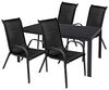 5tlg Gartengarnitur Sitzgarnitur Outdoormöbel 125x70cm Anthra/Schwarz Bild 2
