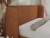 Polsterbett mit Lattenrost, Doppelbett für Schlafzimmer, Gepolstertes Kopfteil - EMORA CLASSIC DUO - 160 x 200 cm - Orange Struktur Bild 5