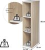 Marke Amazon– Movian, Aufbewahrungseinheit/Bücherregal/Akzentschrank aus Holz mit 3 Böden,Modular, Wohnzimmer, Schlafzimmer, Büro – Space Saving Shelf UB-9020 – Helle Eiche & Weiß Bild 3