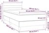 vidaXL Boxspringbett mit Matratze Schwarz 90x200 cm Stoff 3140107 Bild 3