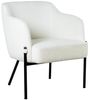 DRW Stoffsessel mit Metallbeinen in Ecru und Schwarz, 44 x 73 x 81 cm Bild 1