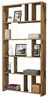 Dmora - Bücherregal Algieba, Büroregal, Mobiler Buchhalter, Bücherbrett, 90x20h180 cm, Walnuss und Weiß Bild 3
