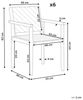Gartenstuhl 6er Set BARATTI Akazienholz Heller Holzfarbton Bild 3