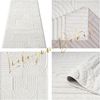 Teppich Läufer fürs Flur - 80x300cm - Hochflor - Boho - Pastell Creme - Einfarbig - Modern Geometrische Muster- Skandinavisch Flauschig Weich - Schlafzimmer Bild 2