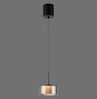 LED-Pendelleuchte Rika, Glas, Schwarz, 15 x 180 x 15 cm Bild 2