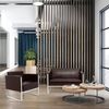 hjh OFFICE Lounge-Sofa 2-Sitzer Aruba Kunstleder Polstersofa Couch modern mit Metallgestell, 111 x 78 x 71 cm, Braun Bild 2