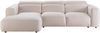 Vente-unique - NELORIM Sofa Stoff Beige - B 175 cm x H 77 cm x L 279 cm Bild 4