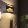 LED Wandleuchte, schwarz blattgold, H 15 cm Bild 2
