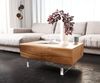 Couchtisch New Live-Edge 80x60 cm Akazie Natur 2 Schubladen Acrylfuß Bild 5