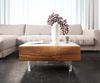 Couchtisch New Live-Edge 80x60 cm Akazie Natur 2 Schubladen Acrylfuß Bild 3