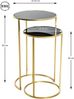 Beistelltisch-Set Clemens / Cardiff 3, Schwarz, Gold Bild 3