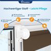 Grandekor Doppelrollo Klemmfix ohne Bohren Weiß-Beige-Braun 75x150 cm(Stoffbreite 71cm) Fenster Rollos für innen Klemmrollos Duo Rollos für Fenster ohne Bohren mit Bohren Privatschutz Zebrarollo Bild 4